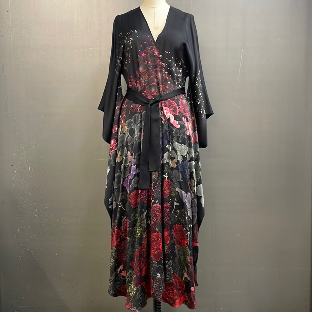 Meng Silk Japanese Kimono Dress